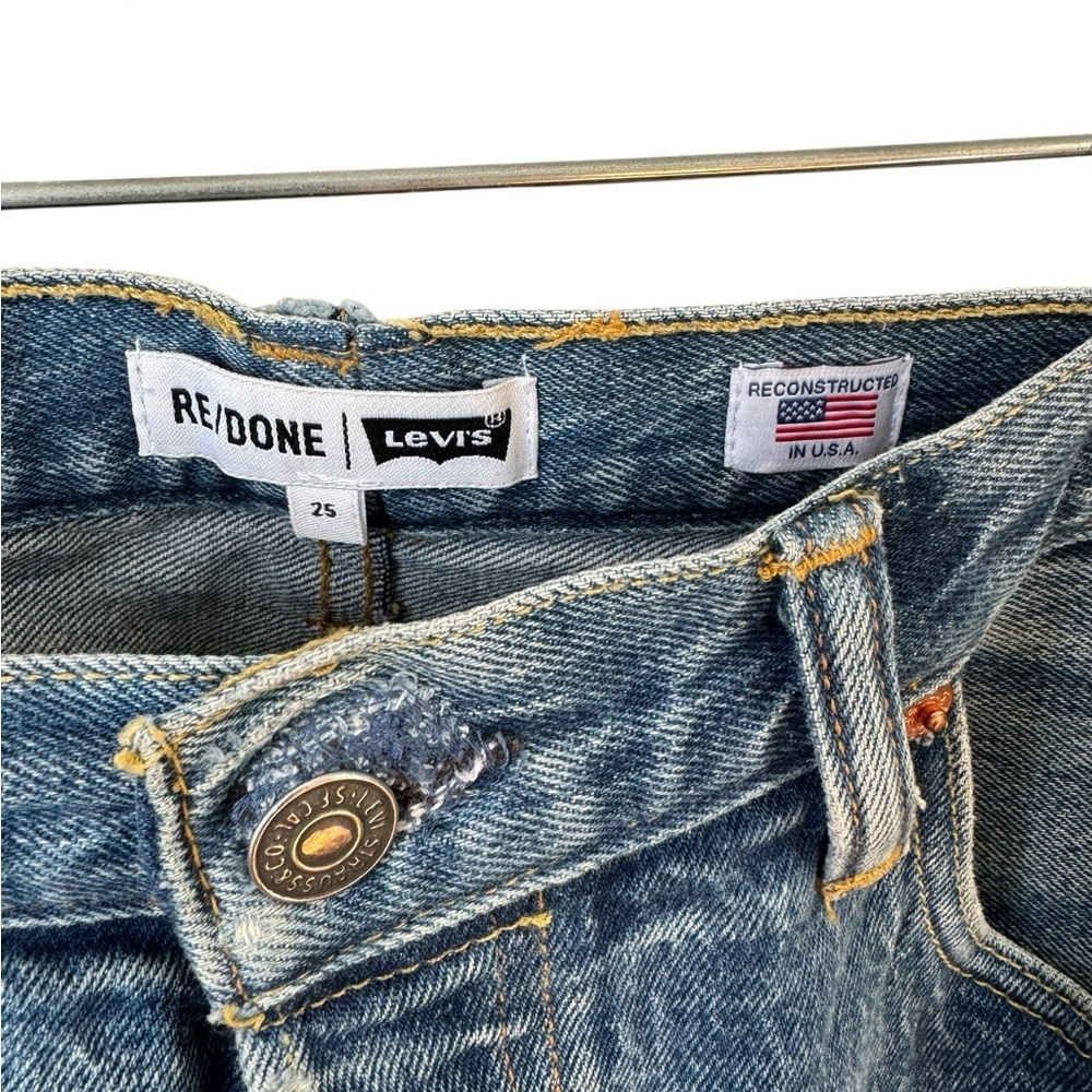 Re/Done Vintage Levis straight leg two tone - Picture 2 of 3